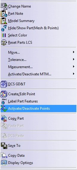 Hide/Show Points in 3DCS