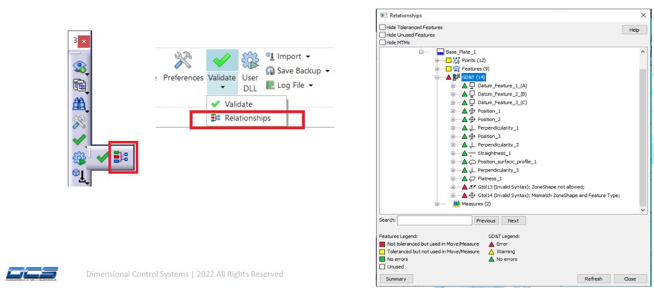 Datum Reference Frame Relationships