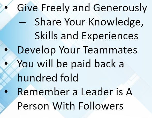 Give freely and generously - DCS